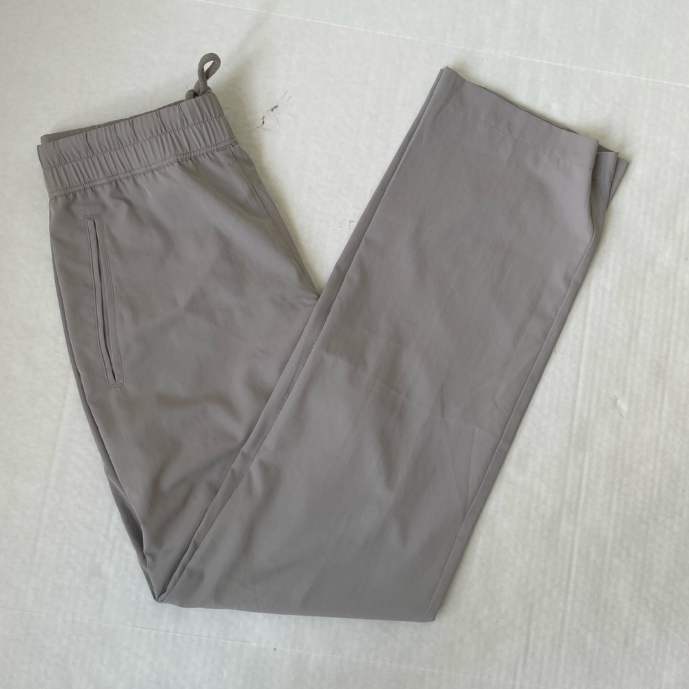 James Perse Khaki Gray High Rise Elastic Waist Trousers Pants Sz 1 S Casual